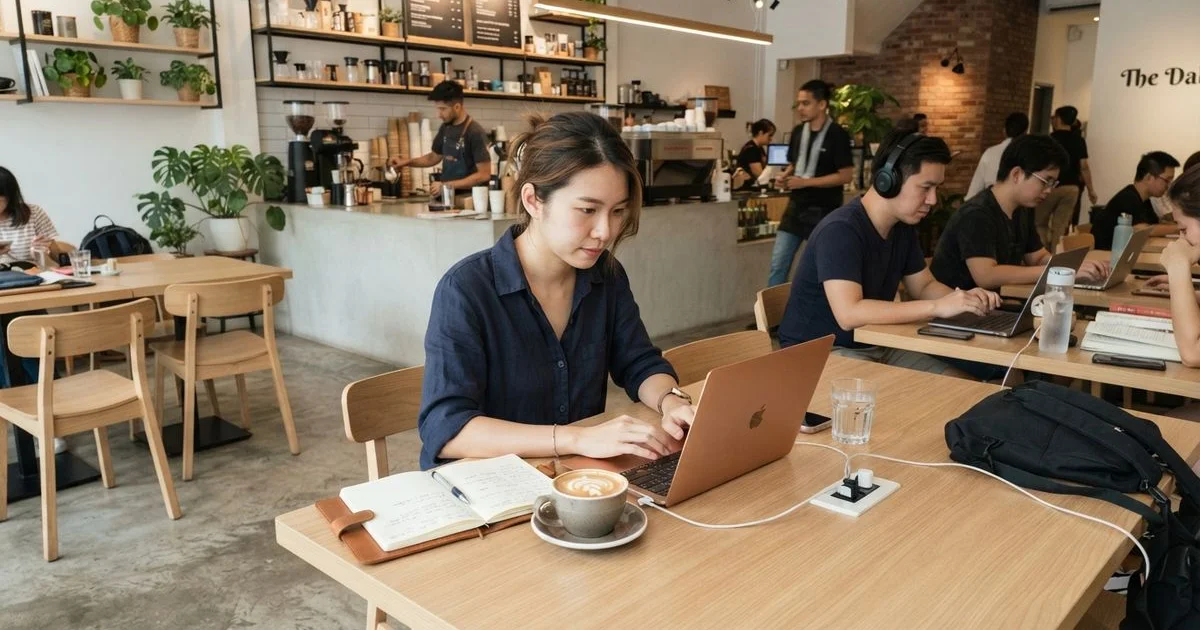 Best cafes for working or studying on a laptop in Kuala Lumpur