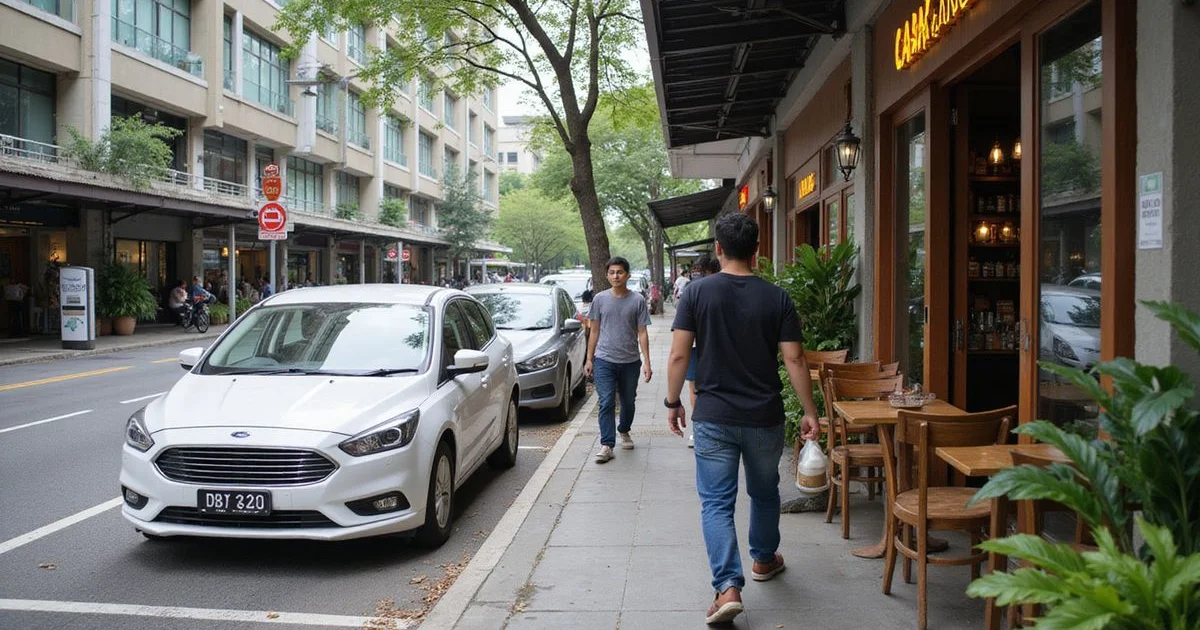 Parking and getting to cafes in Kuala Lumpur