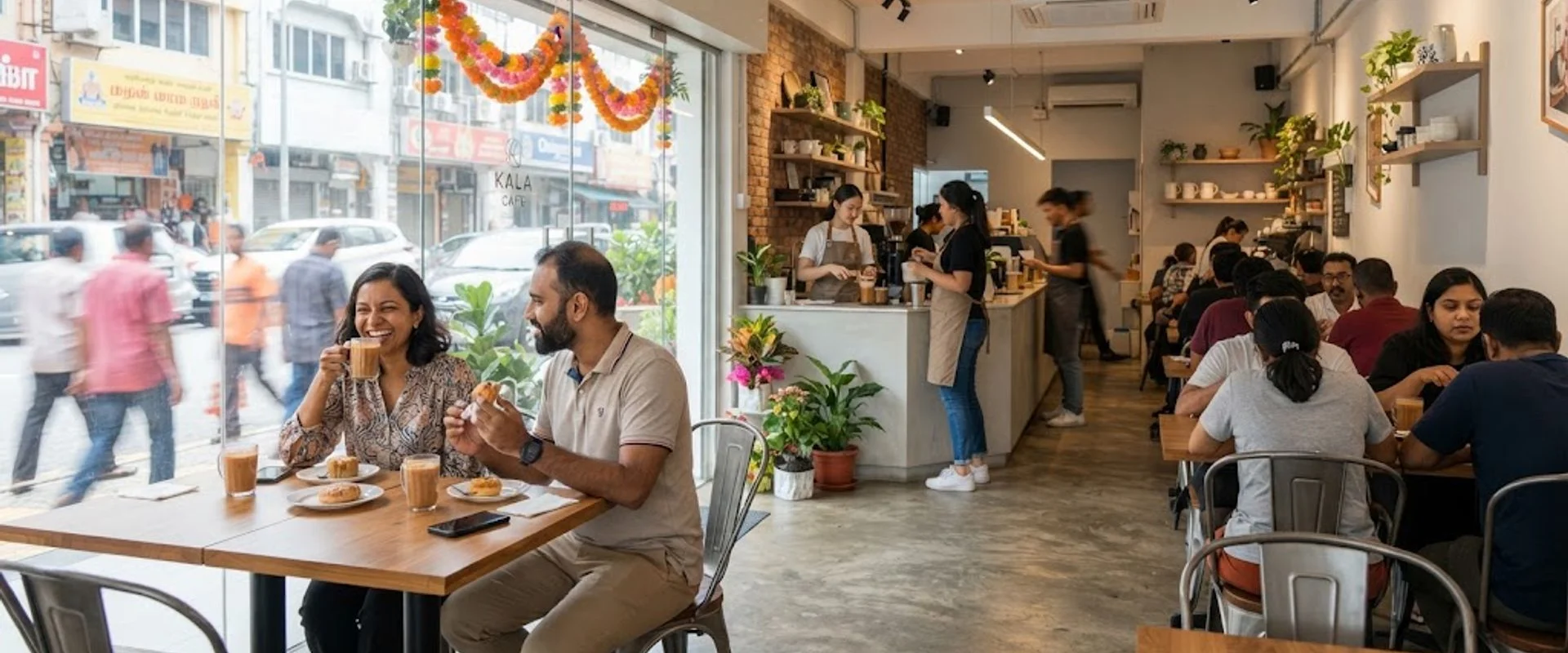 cafe in Brickfields, Kuala Lumpur