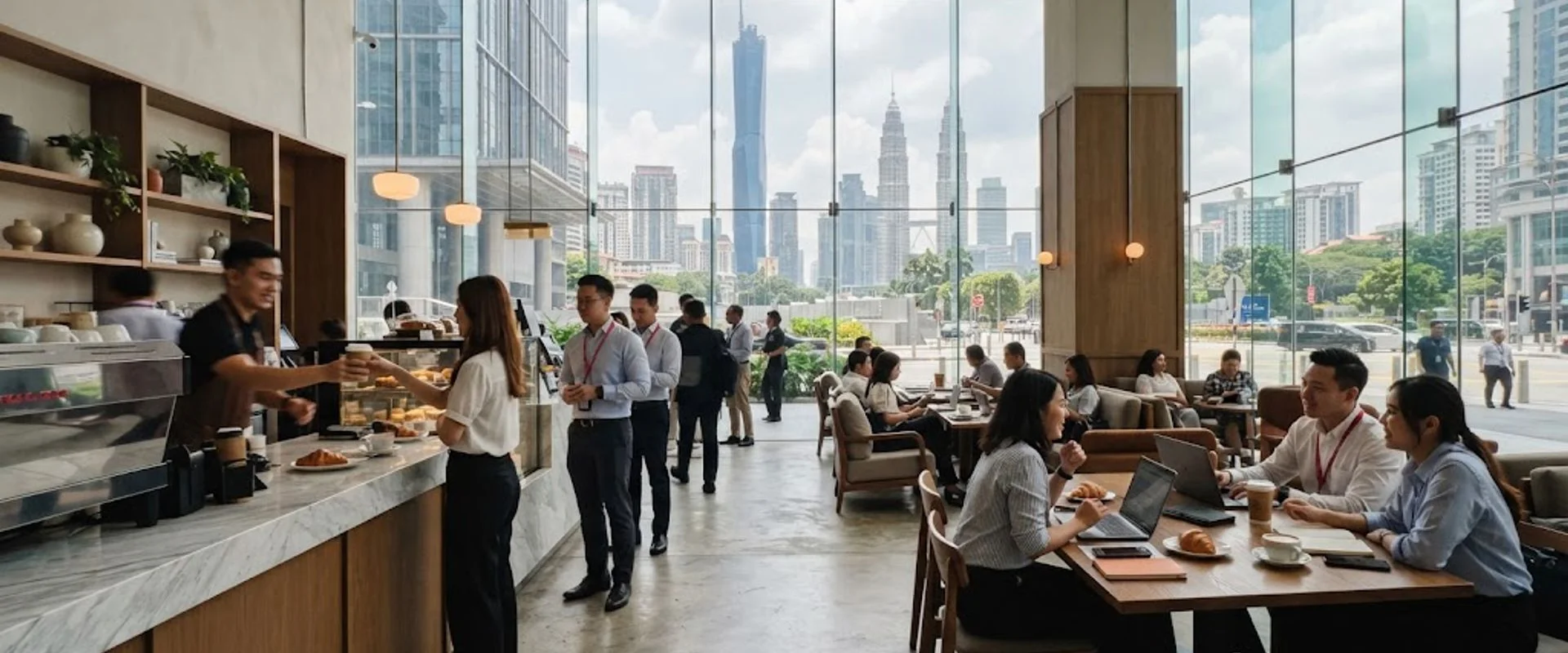 cafe in Tun Razak Exchange, Kuala Lumpur